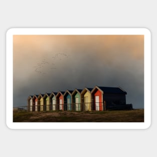 Blyth Beach Huts Northumberland Sticker